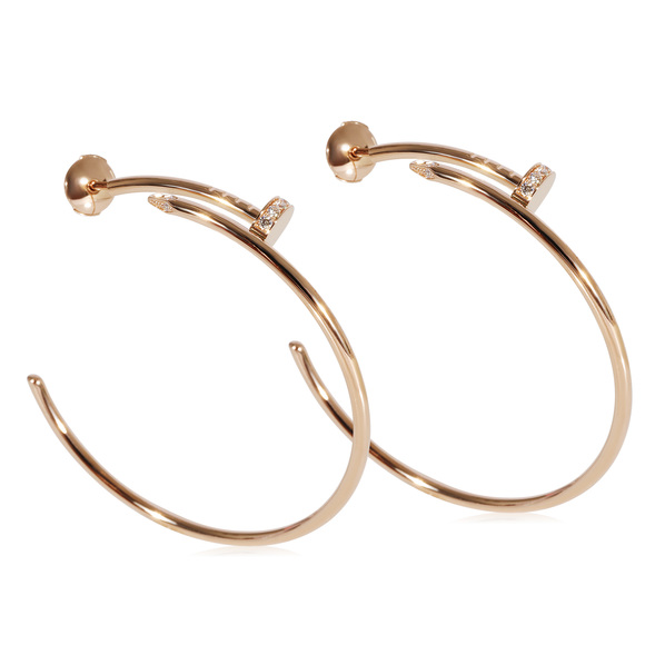 Cartier Juste un Clou Earrings in 18k Rose Gold 0.17 CTW - Picture 4 of 5